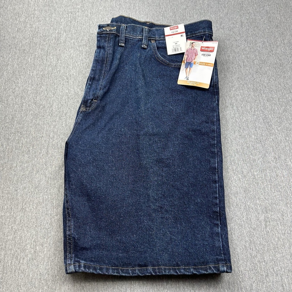 Wrangler‎ Five Star Relaxed Fit Five Pocket Men's 44 Denim Shorts 10" Inseam NEW